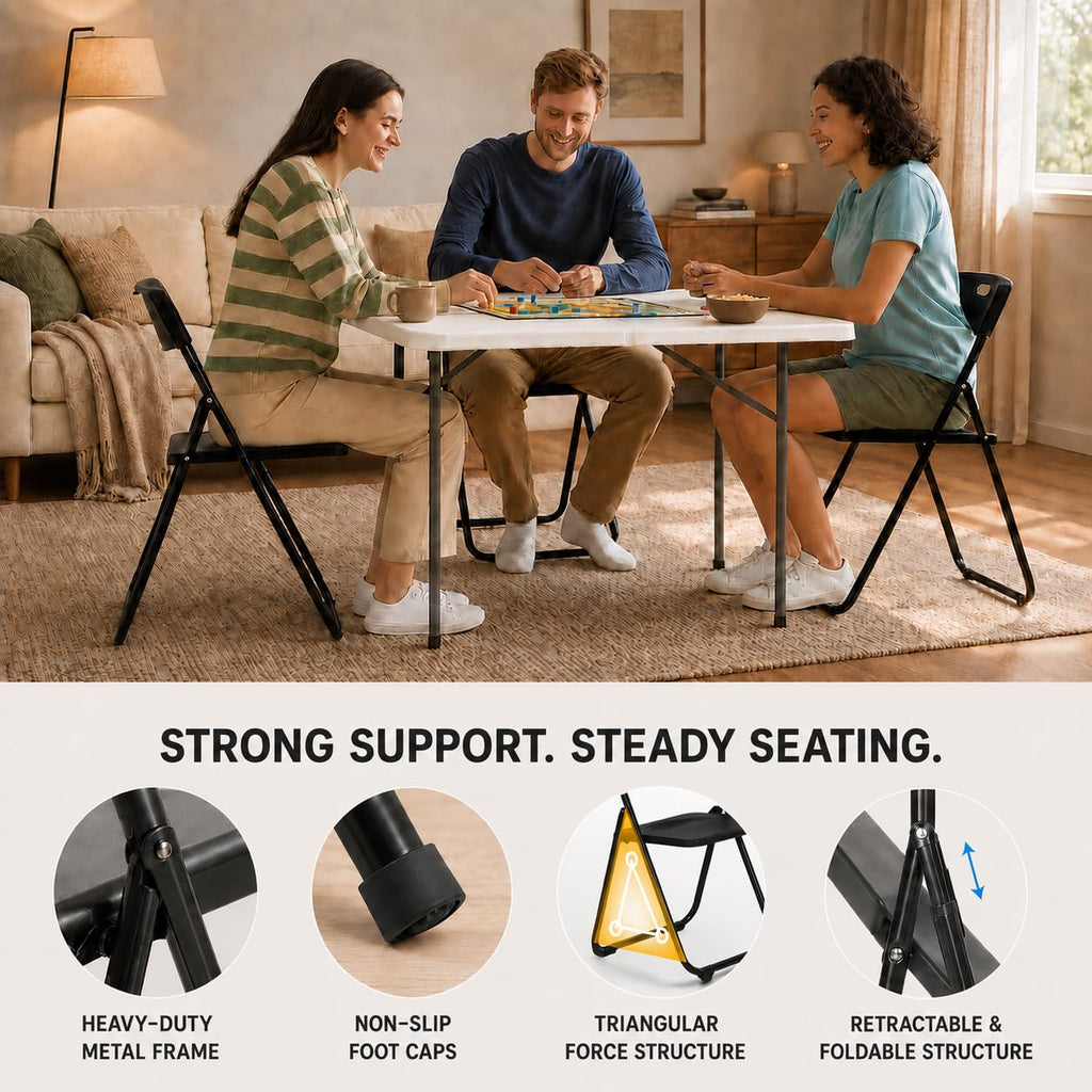 Black Plastic Folding Chairs L2567