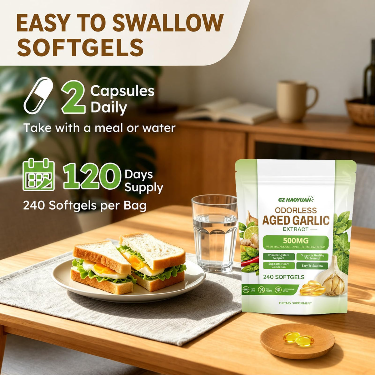 Odorless Garlic Capsules S6364