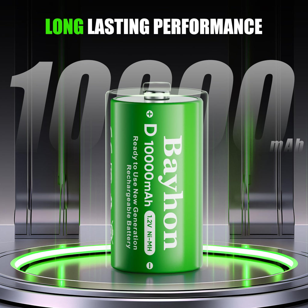 10000mAh D Rechargeable Batteries with 4-Slot Type-C Charger Q505393
