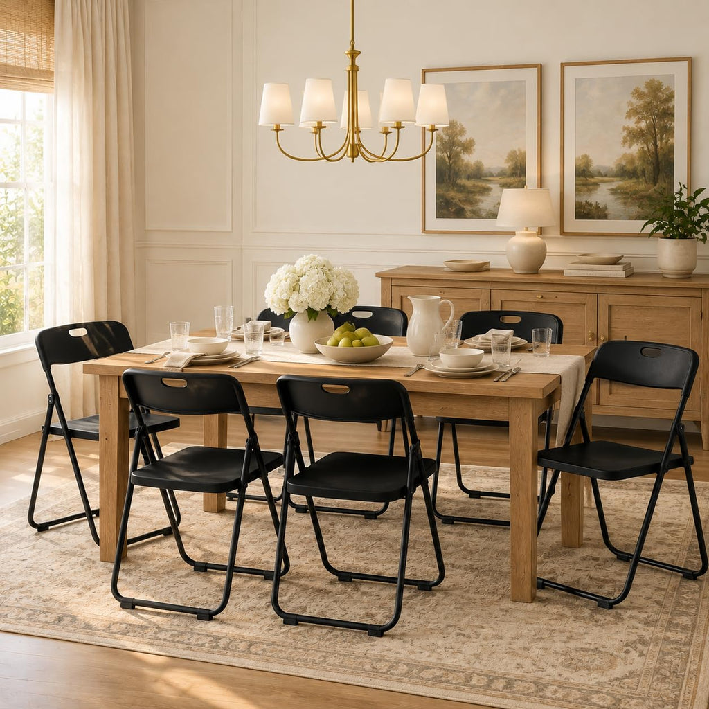 Black Plastic Folding Chairs L2567