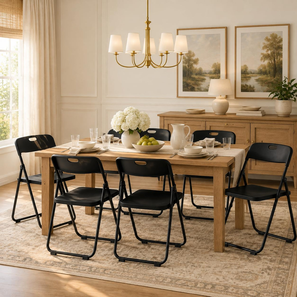 Black Plastic Folding Chairs L2567