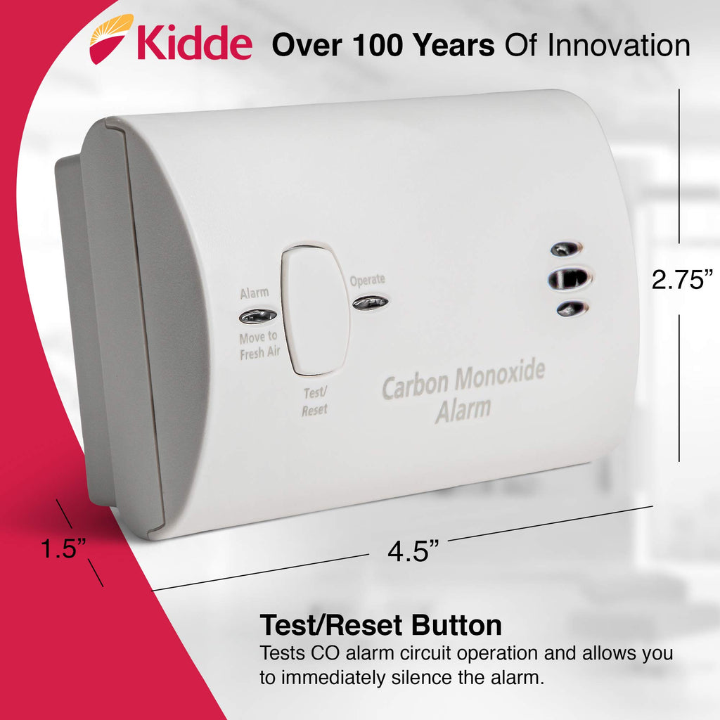 Carbon Monoxide Detector, AA Battery Powered, 85 dB Alarm, 6 Pack N151276