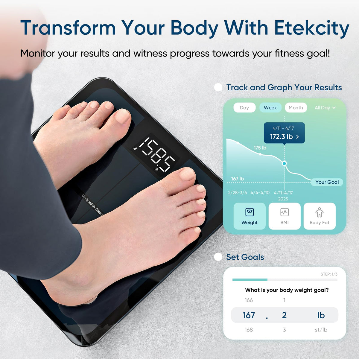 Smart Body Weight Body Fat BMI Scale W993