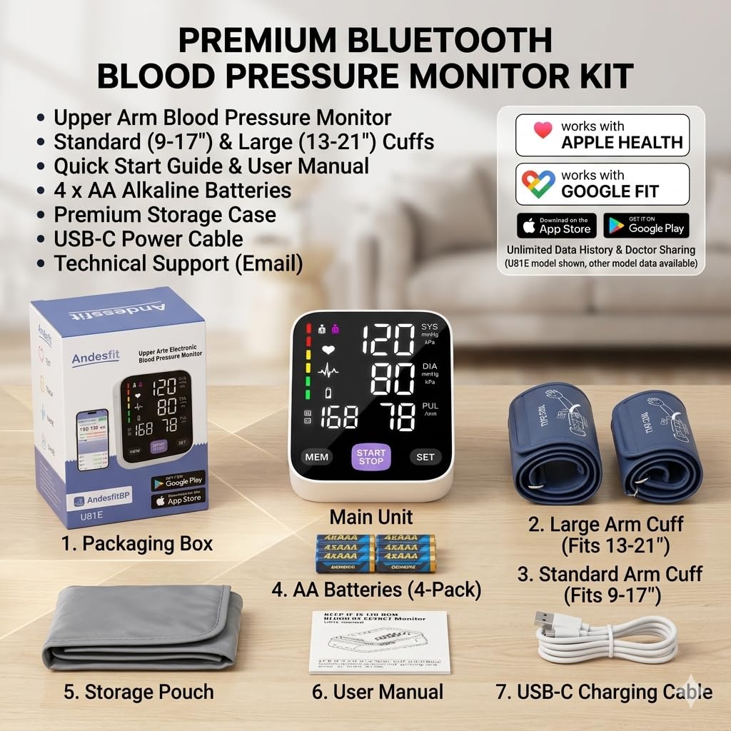Upper Arm Blood Pressure Monitor with 21" XL Cuff N590