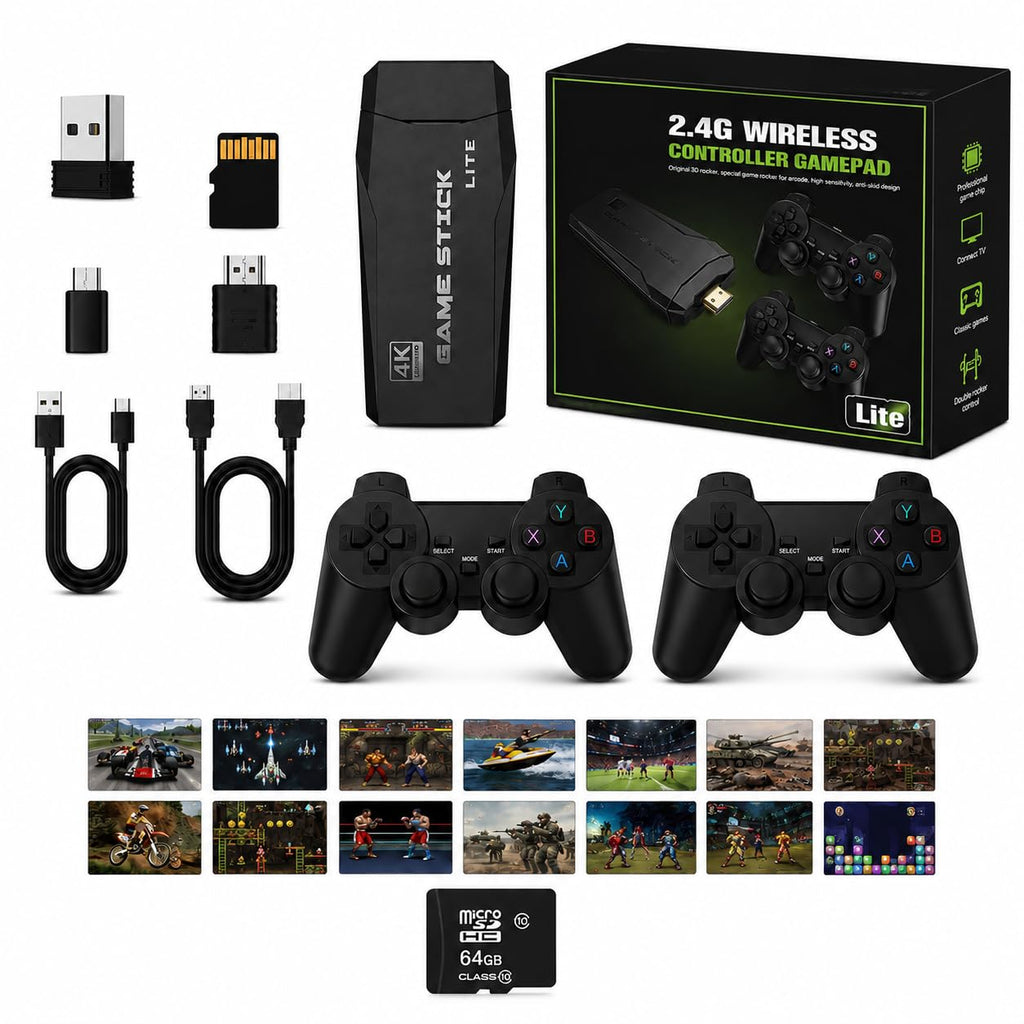 Black Retro Gaming Console with 64GB Memory N2308