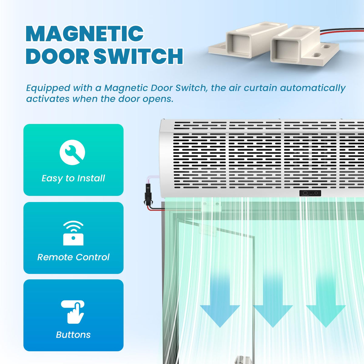 36 Inch Wall Mounted Air Curtain Fan M87388