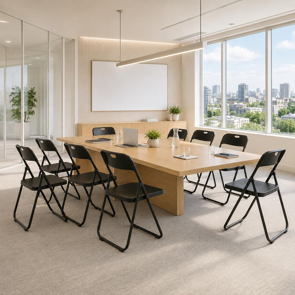 Black Plastic Folding Chairs L2567