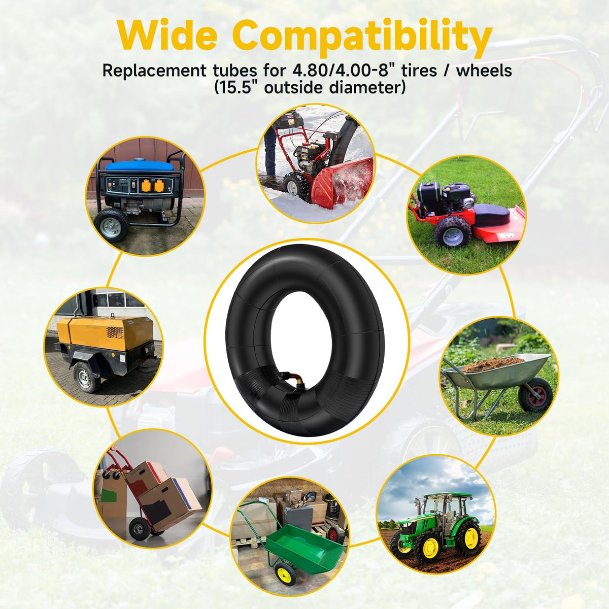 4.80/4.00-8 Inner Tube with TR87 Bent Valve 1 Pcs O94117