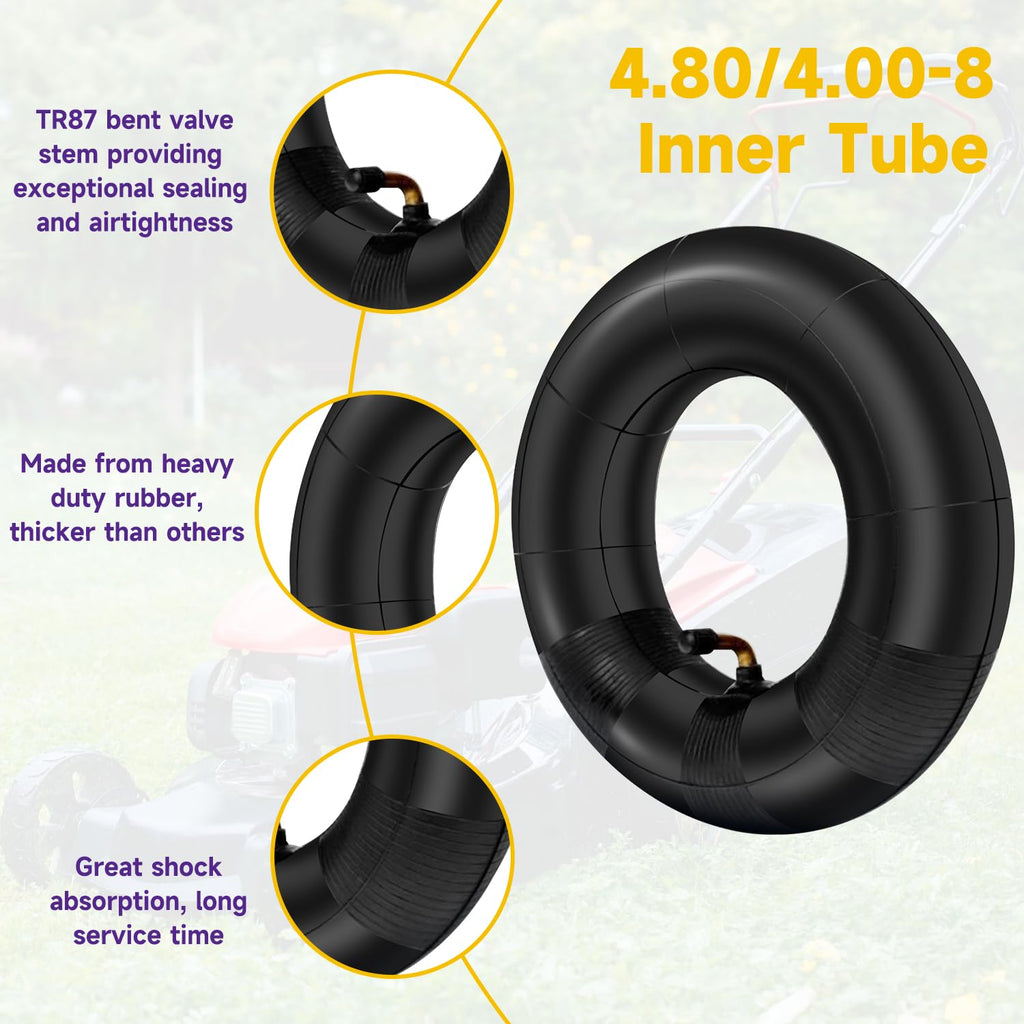 4.80/4.00-8 Inner Tube with TR87 Bent Valve 1 Pcs O94117