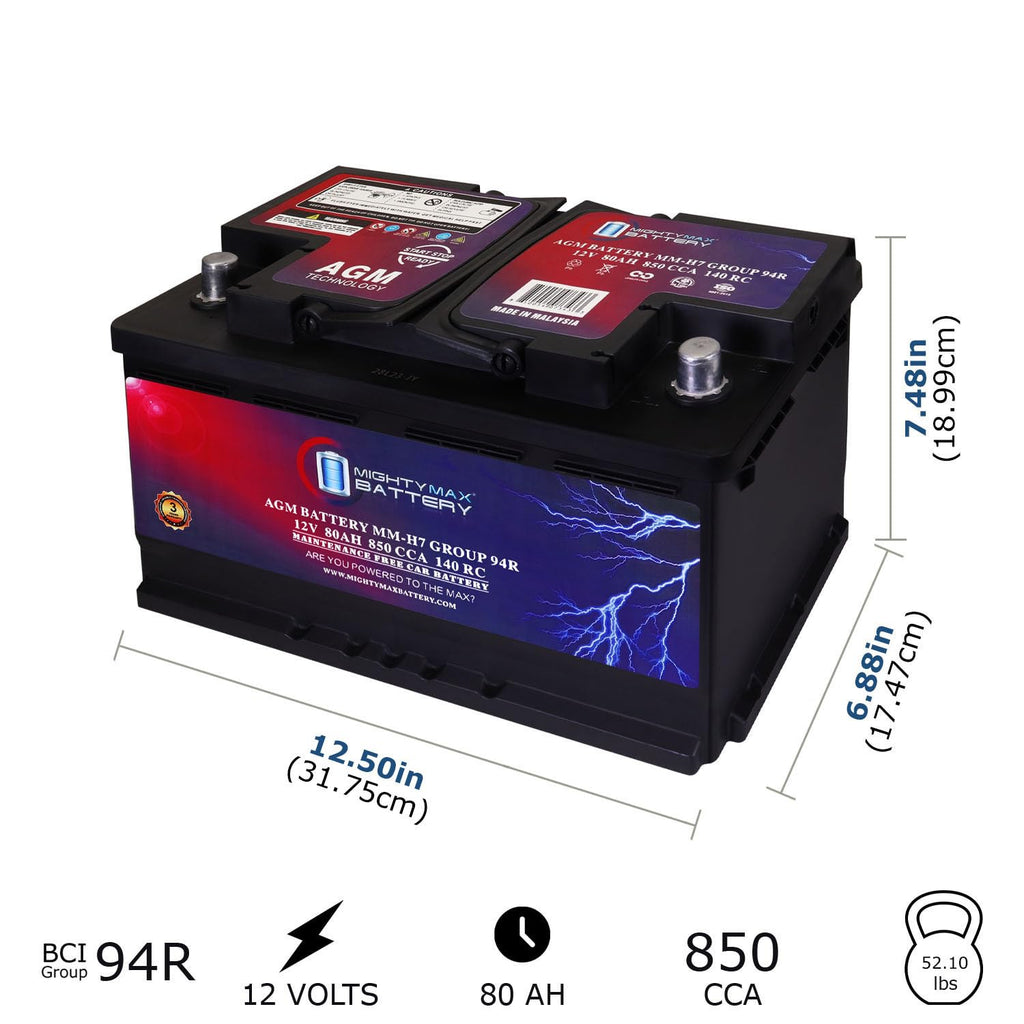 12V 80AH 850 CCA Replacement Battery X248