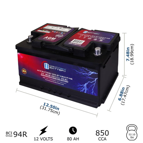 12V 80AH 850 CCA Replacement Battery X248