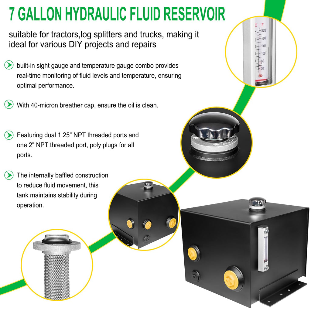 7 Gallon Hydraulic Fluid Reservoir Oil Tank F295