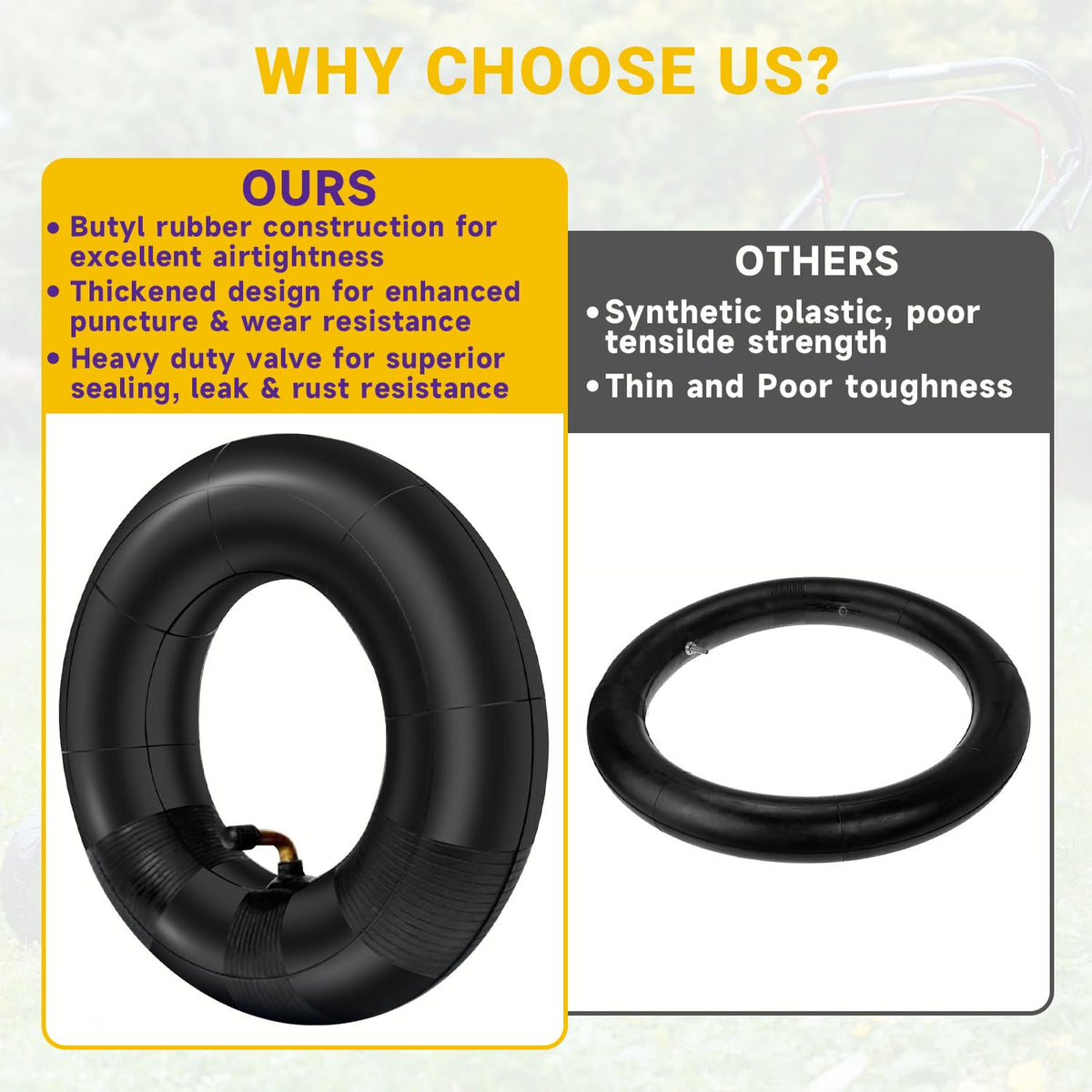 4.80/4.00-8 Inner Tube with TR87 Bent Valve 1 Pcs O94117