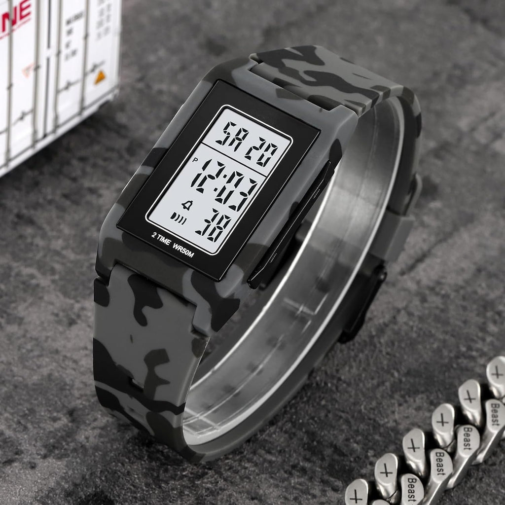 Minimalist Digital Ultra-Thin Water Resistant Shock Resistant Watch P4063