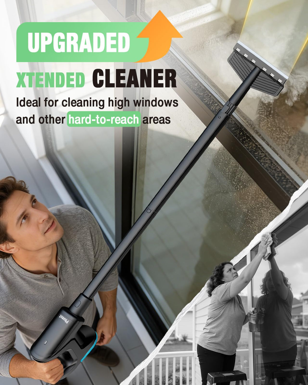 14-in-1 Lightweight Detachable Handheld Steam Mop Black H669768