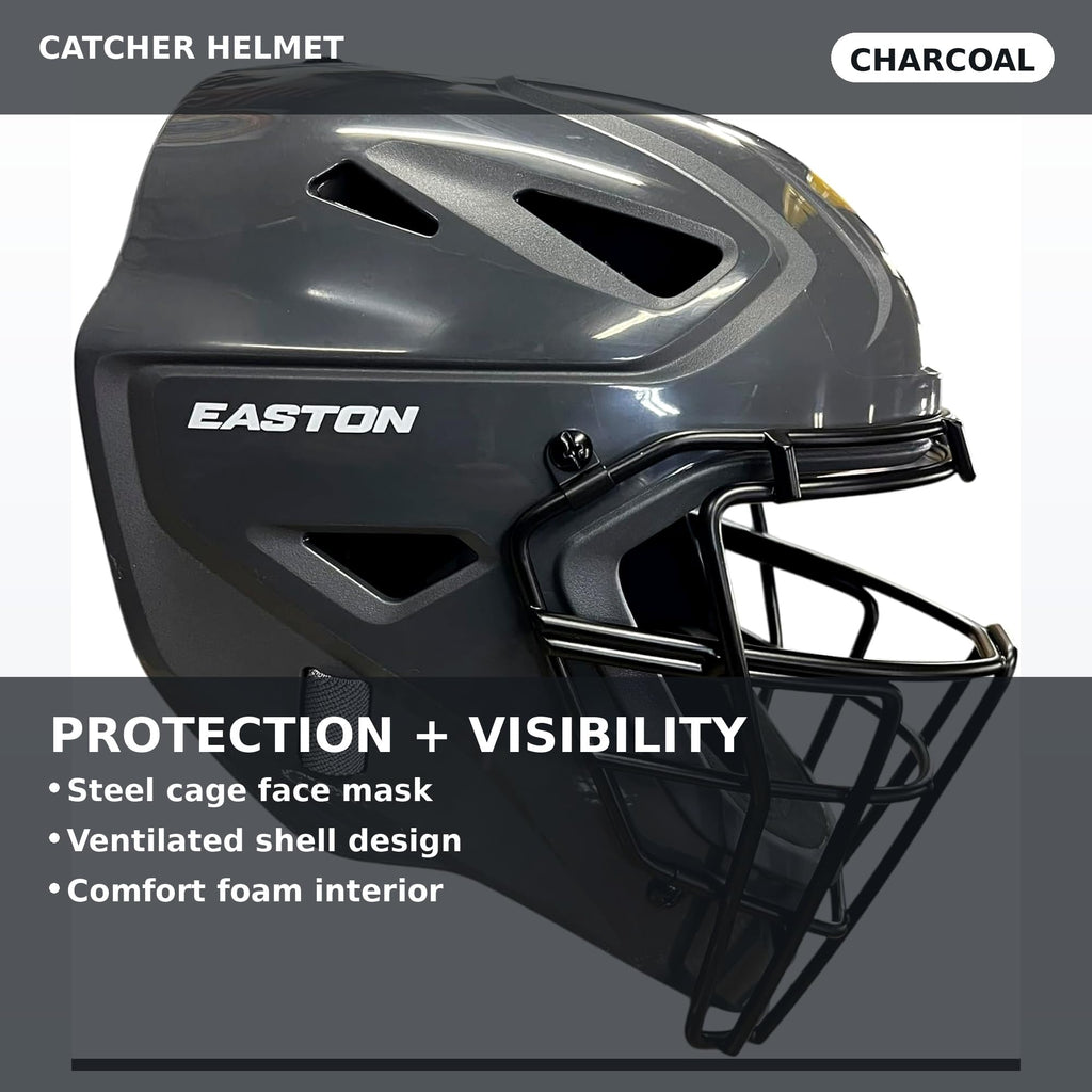 Black Youth Catcher's Set with Helmet, Chest Protector & Leg Guards O300090