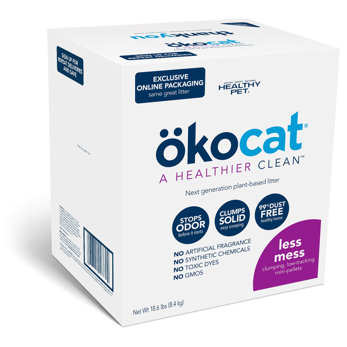 Unscented Wood Clumping Cat Litter Mini-Pellets 18.6 pounds J688