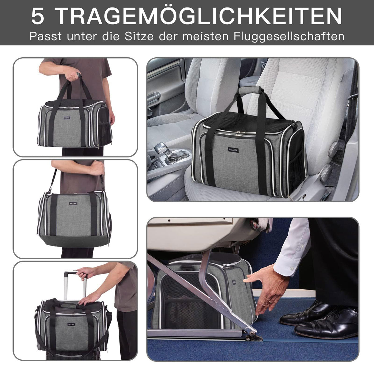 Airline Approved Soft Side Pet Carrier with Fleece Pad O987