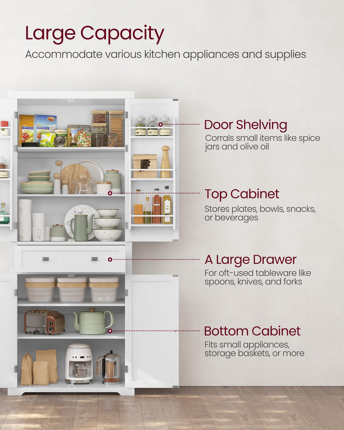 Freestanding Tall Cabinet with Drawer T907183