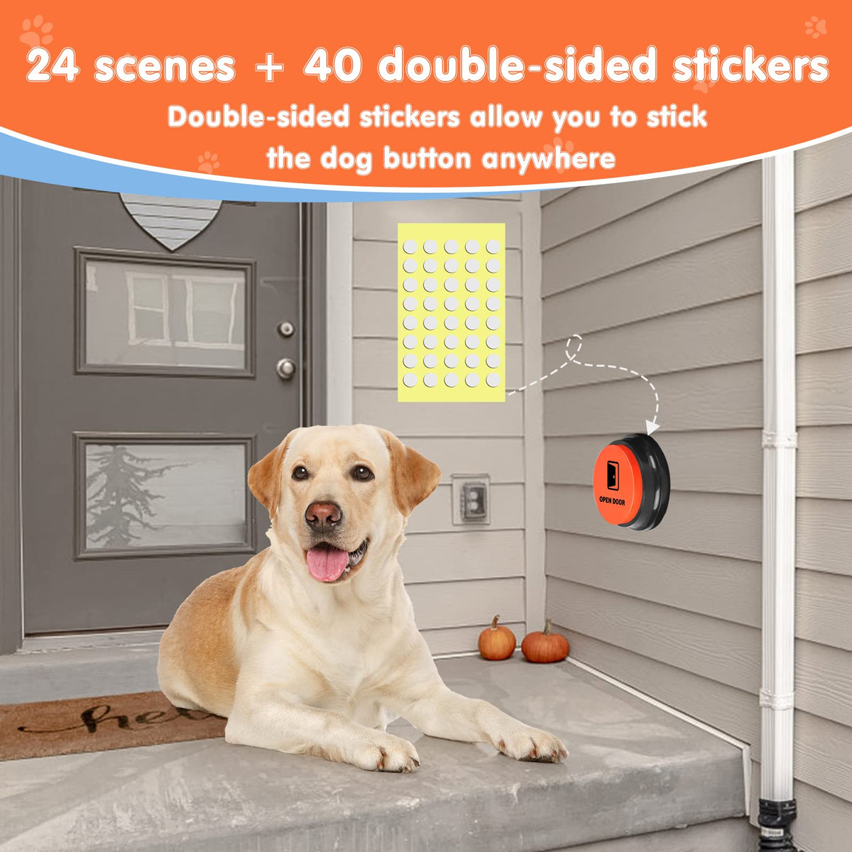 8 Recordable Sound Buttons Dog Training Toy Z4498