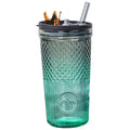 20Oz Glass Tumbler with Straw and Lid R529