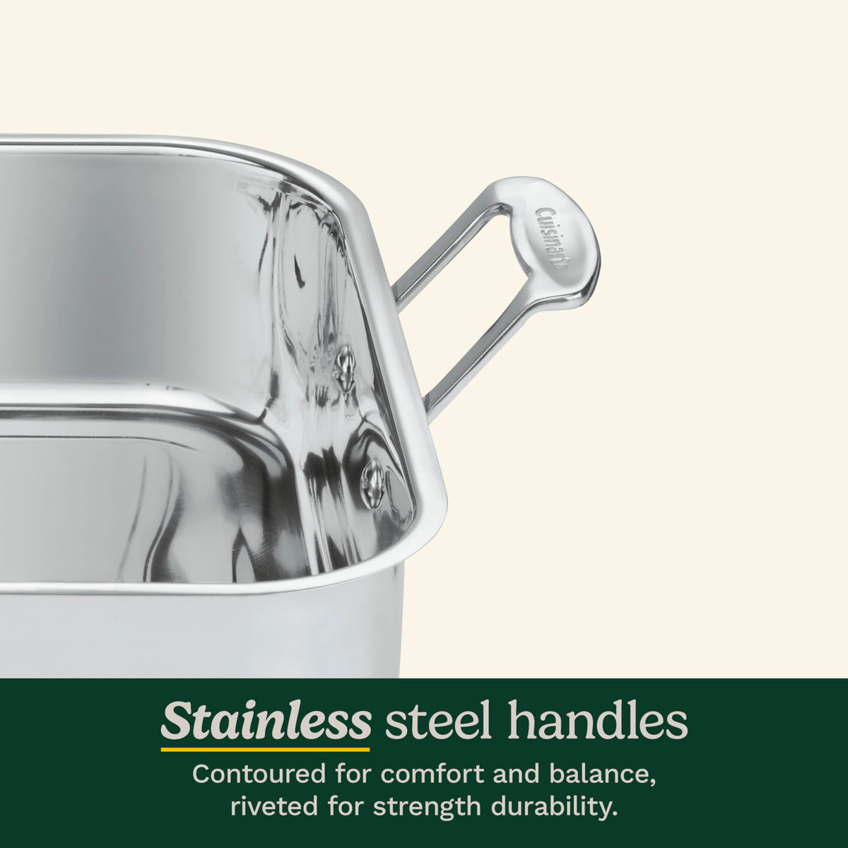 16-Inch Induction Compatible Stainless Steel Roasting Pan with Rack V954318