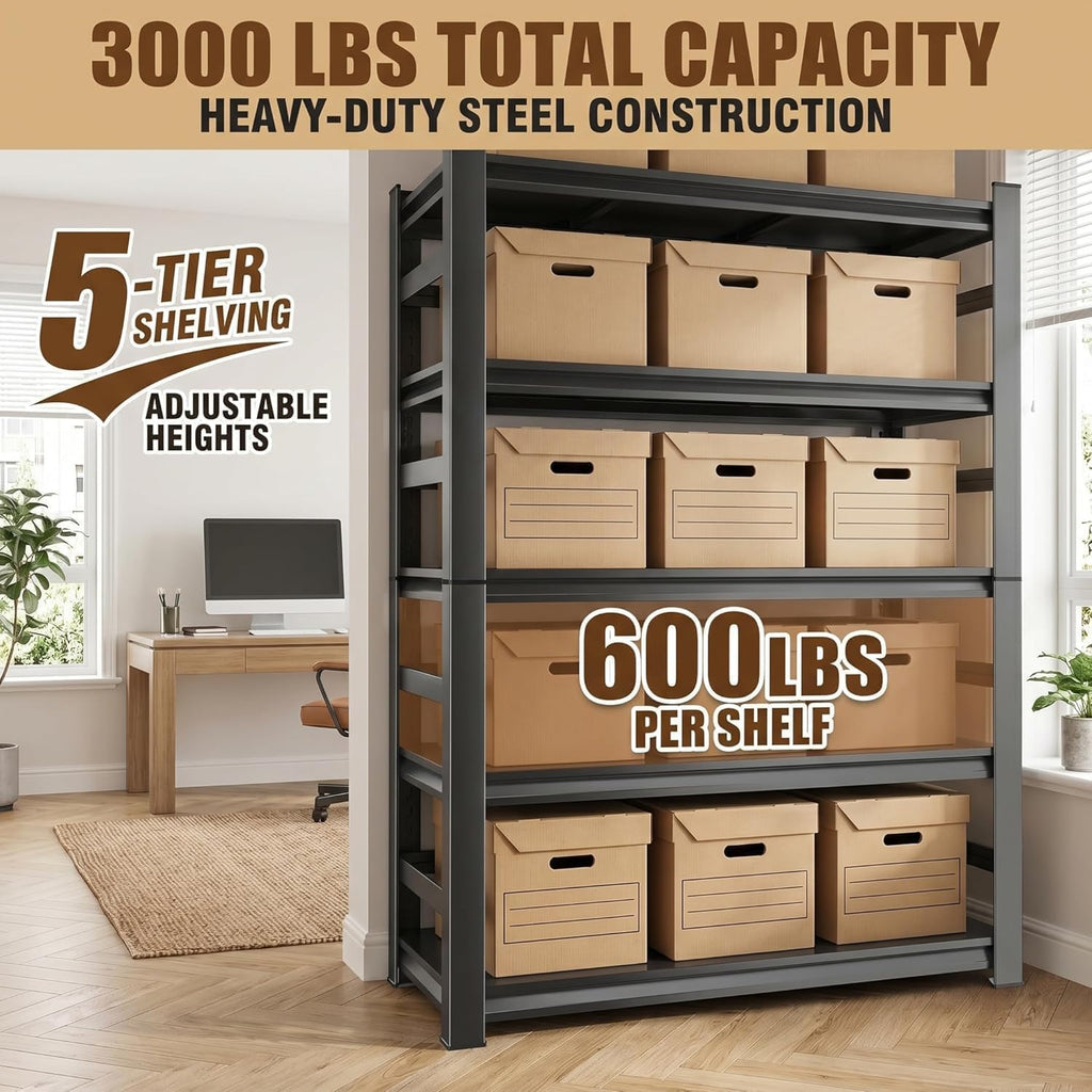 5 Tier Adjustable Wooden Bookshelf X37032