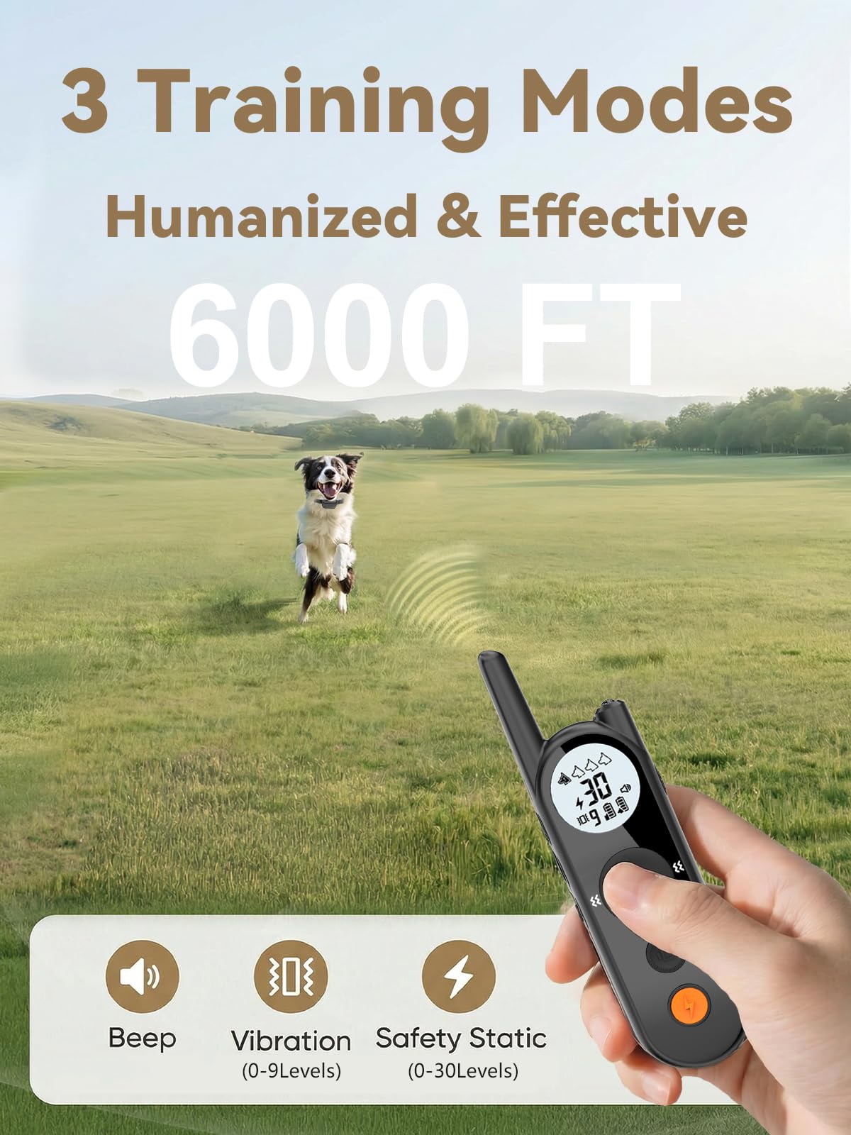 Wireless Small Dog Fence for 2 Dogs, Up to 3500ft Adjustable Waterproof Rechargeable Pet Containment System P578692