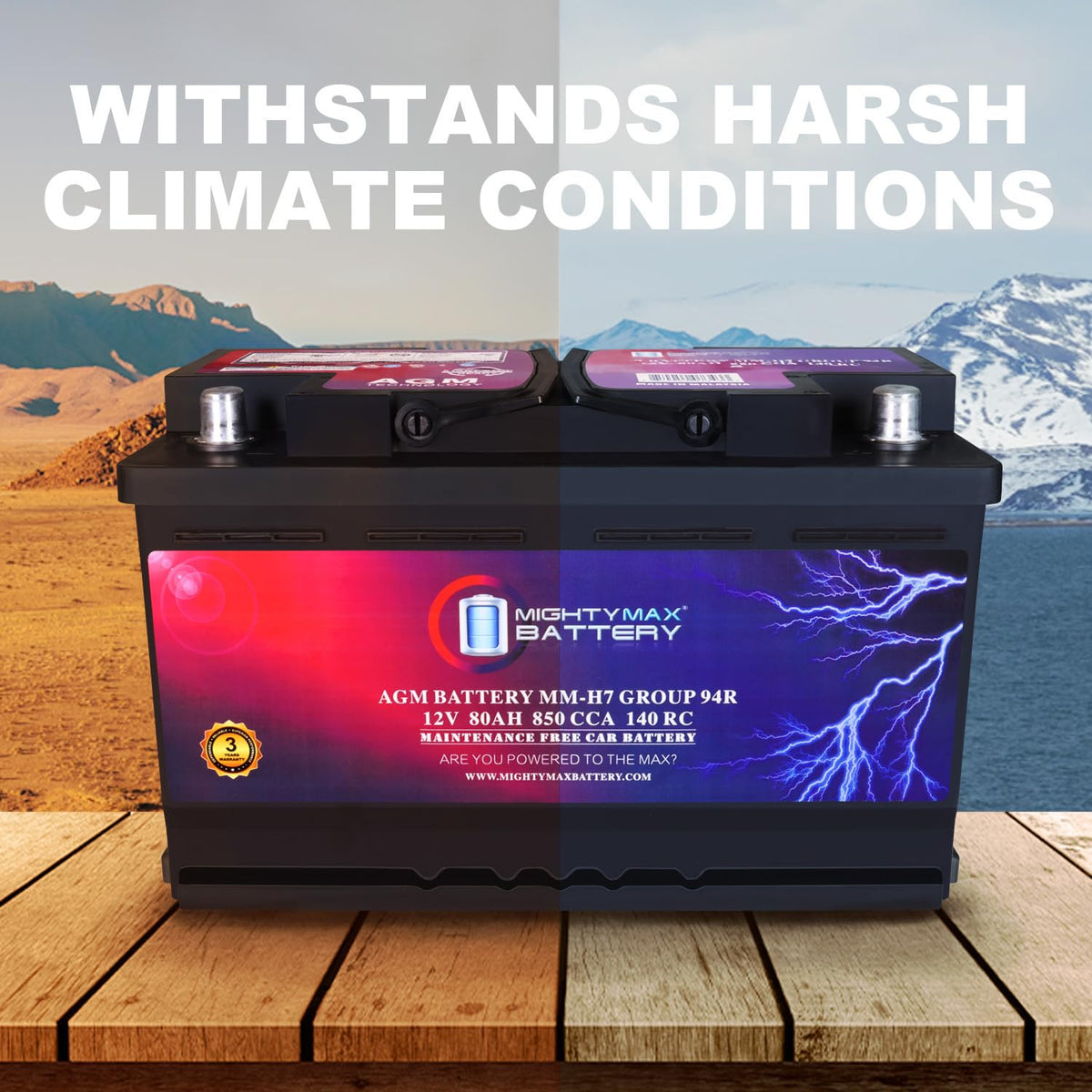 12V 80AH 850 CCA Replacement Battery X248