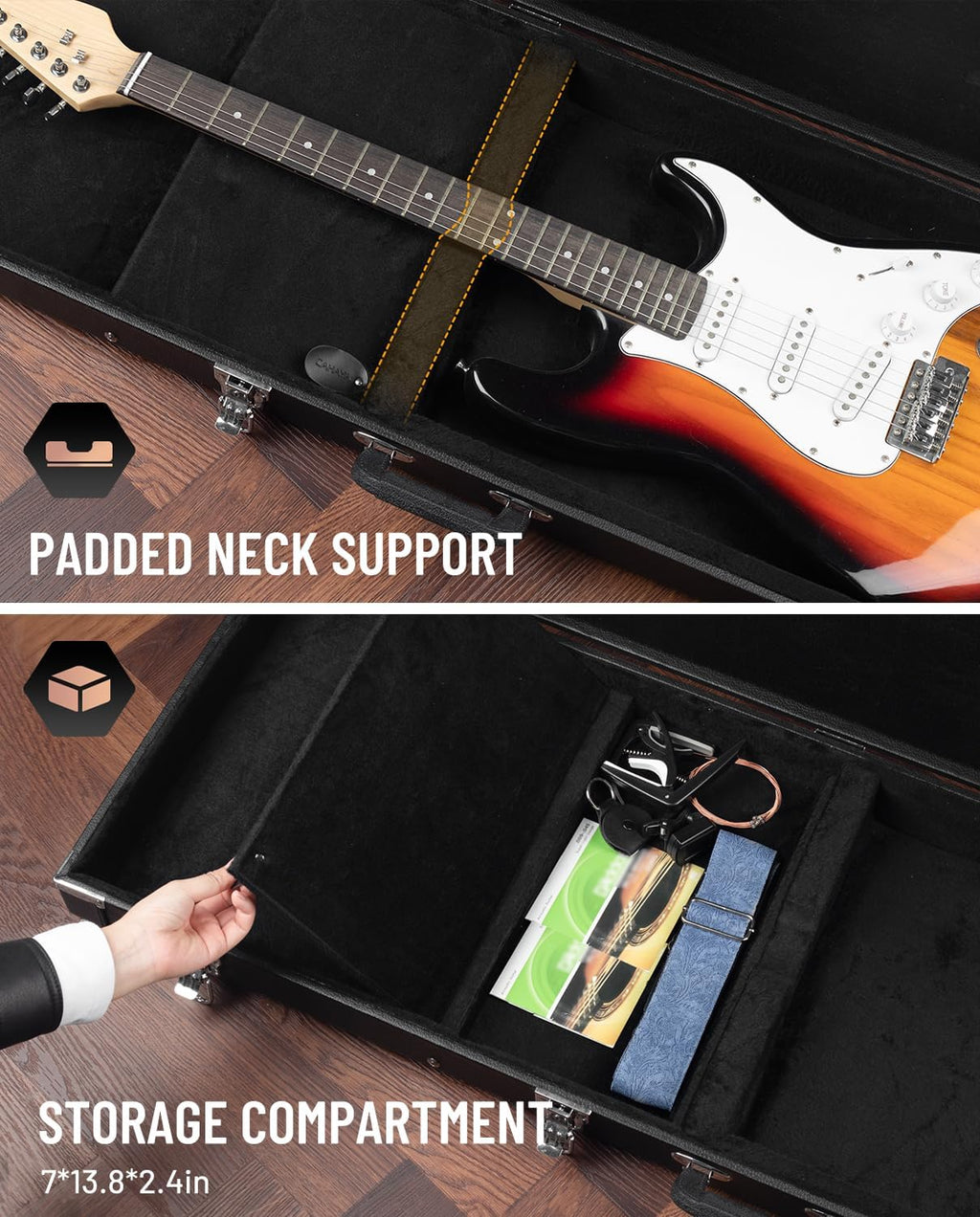 Electric Guitar Case Hard Shell Lockable A32493