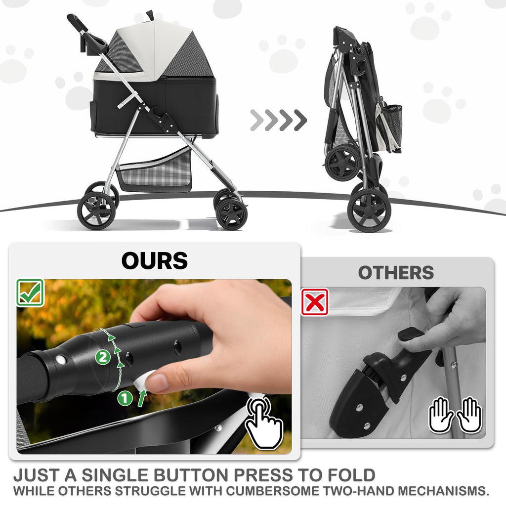 Foldable Pet Stroller J2704