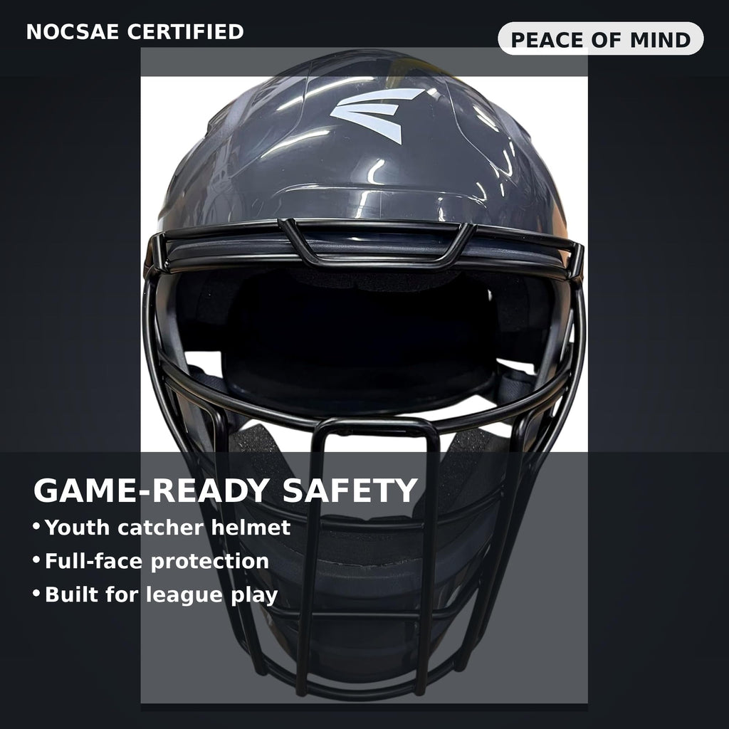 Black Youth Catcher's Set with Helmet, Chest Protector & Leg Guards O300090