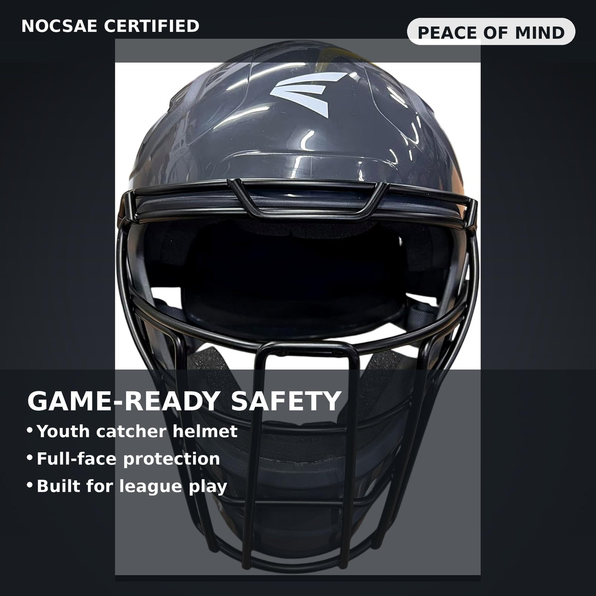 Black Youth Catcher's Set with Helmet, Chest Protector & Leg Guards O300090