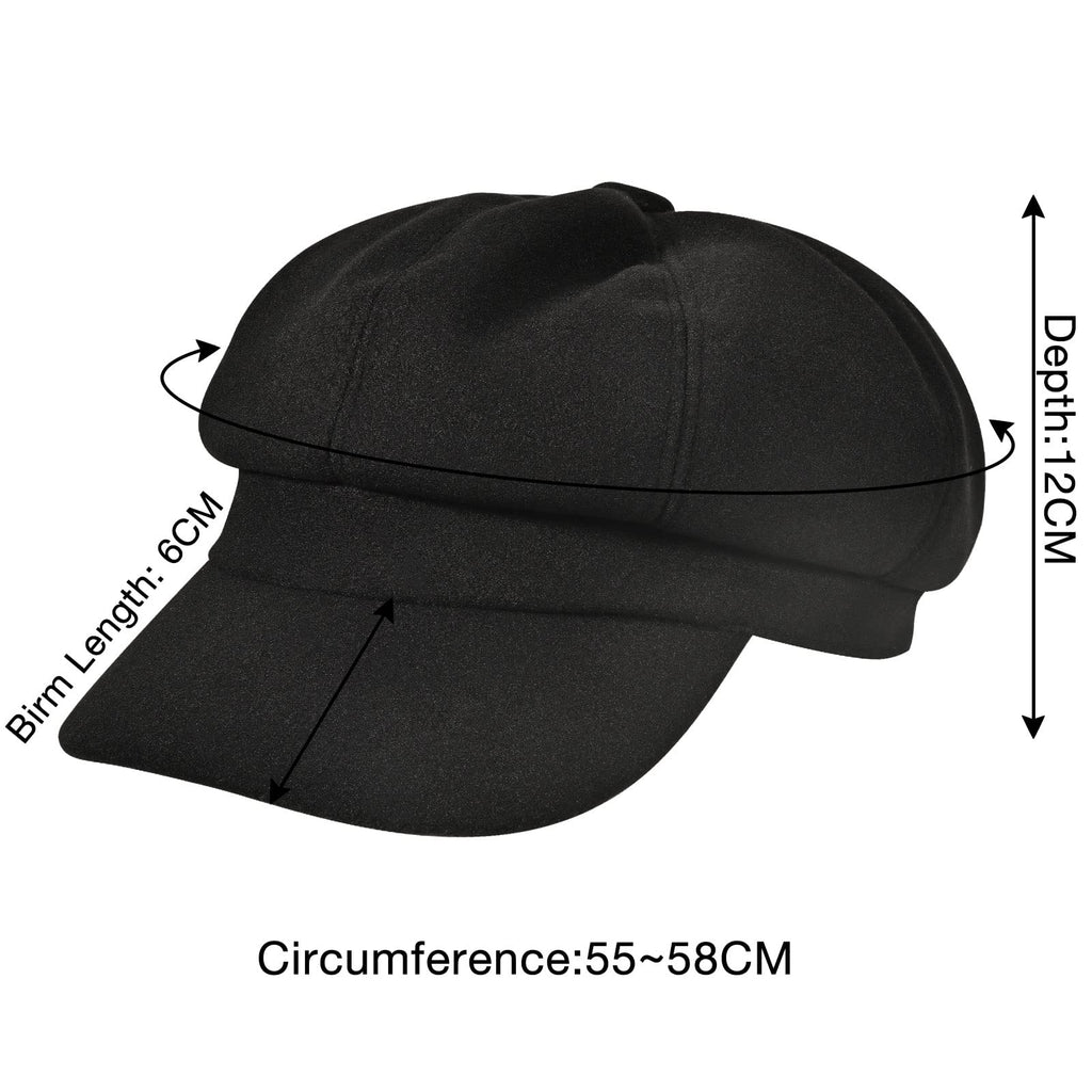 Wool Blend Newsboy Cap E154