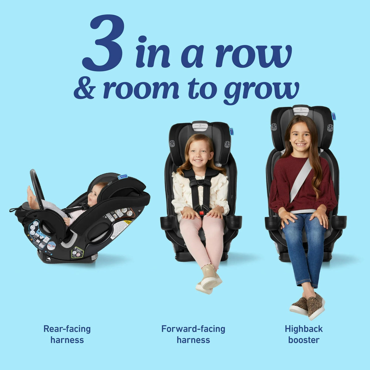 3-in-1 Car Seat with Anti-Rebound Bar Q5024