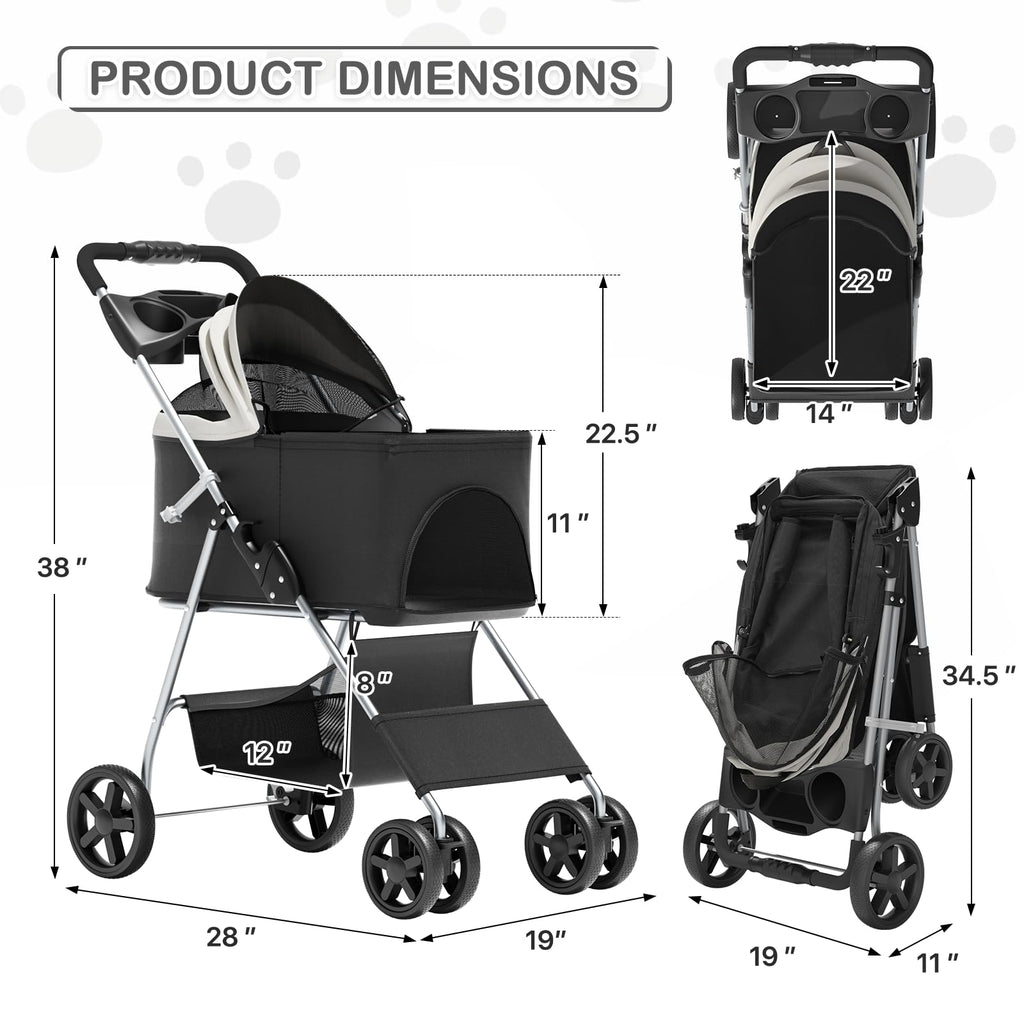 Foldable Pet Stroller J2704