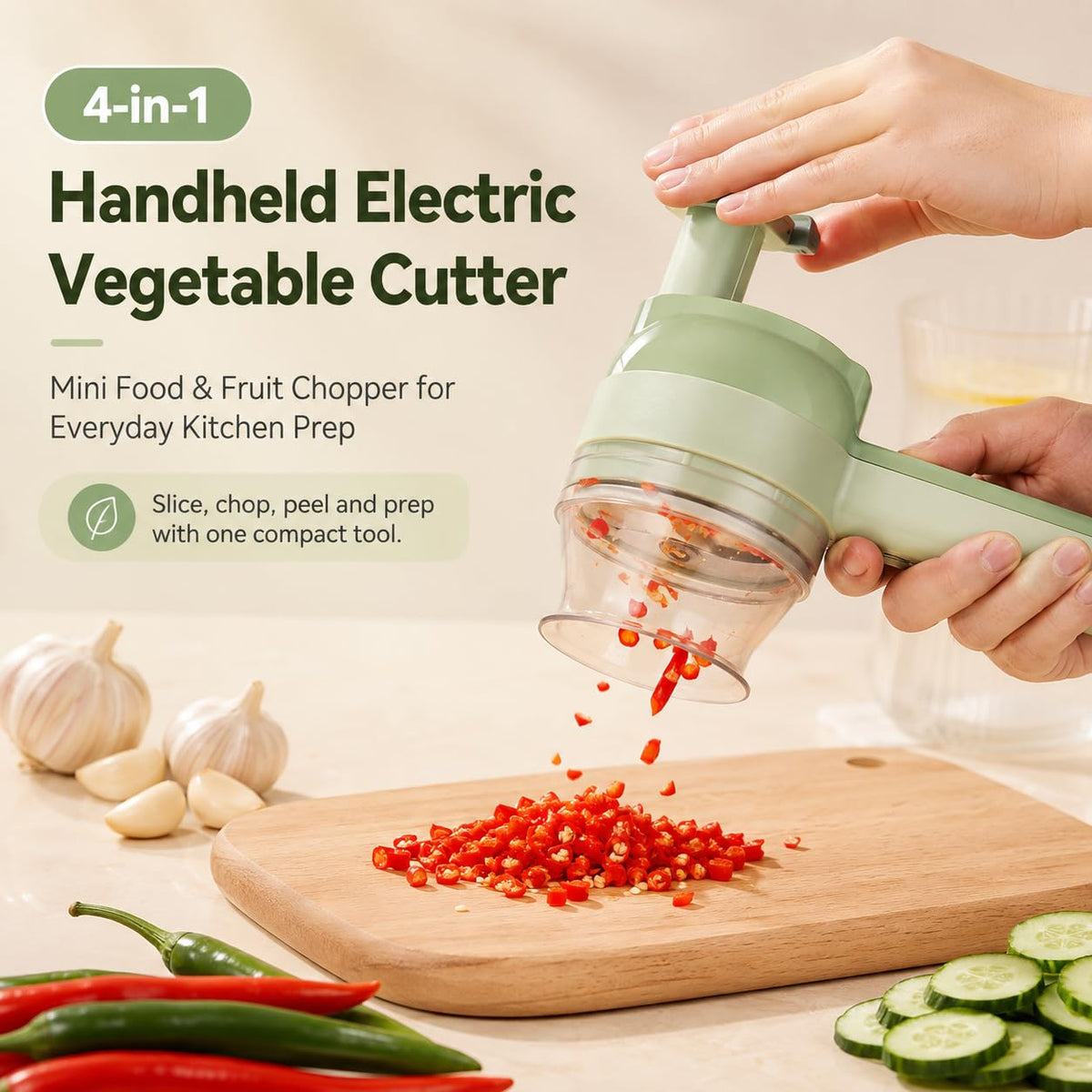 4 in 1 Handheld Electric Vegetable Cutter F823083