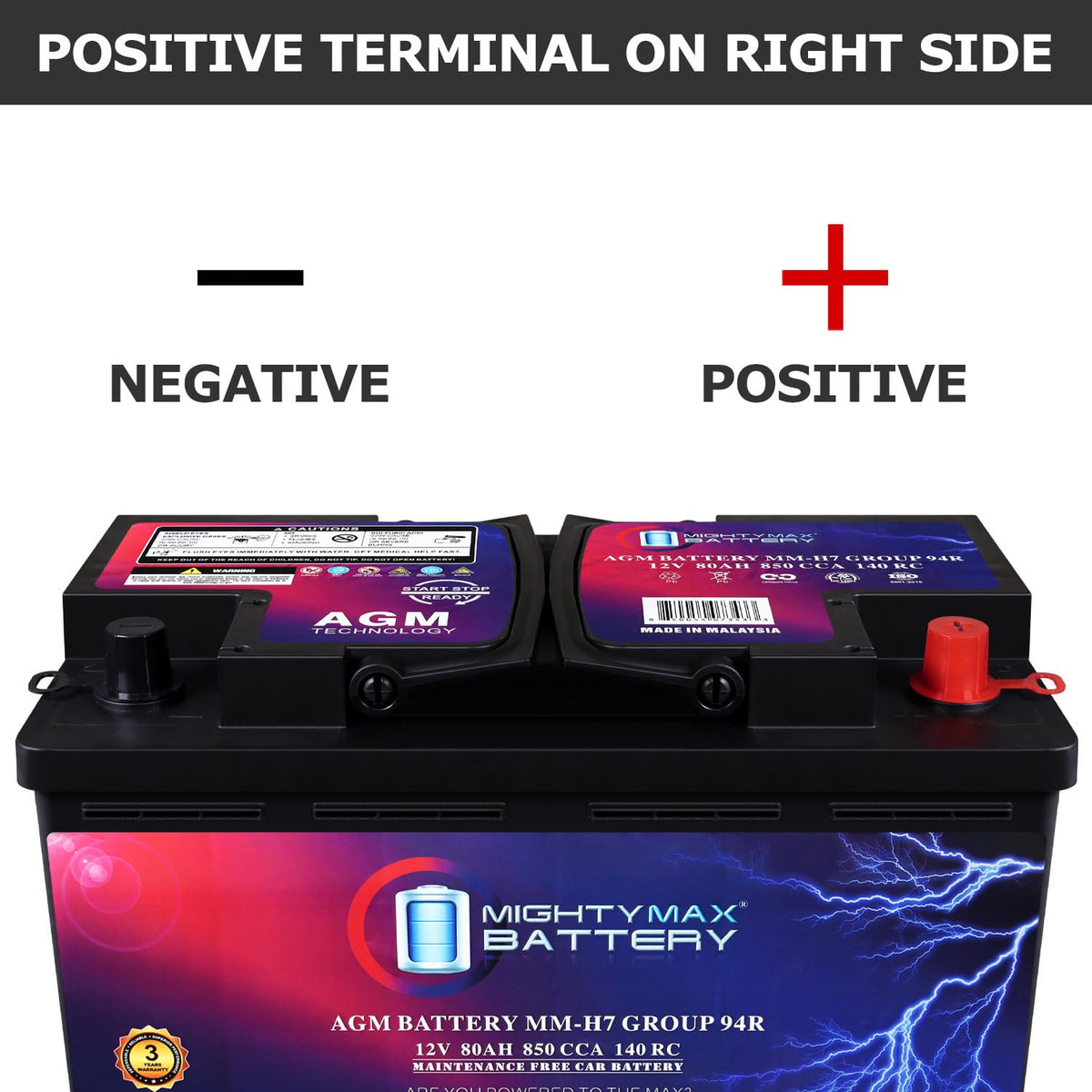 12V 80AH 850 CCA Replacement Battery X248