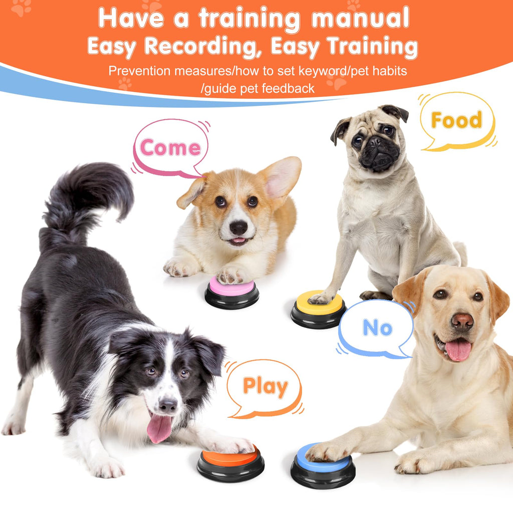 8 Recordable Sound Buttons Dog Training Toy Z4498