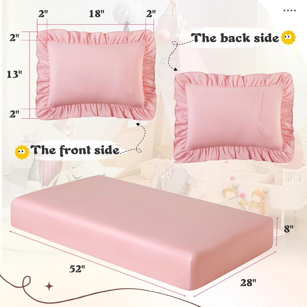 Light Pink Toddler Sheet Set T976684