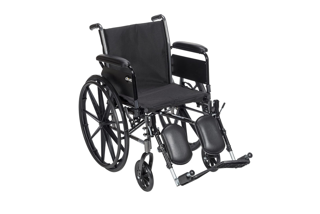 Lightweight Wheelchair Full Arms Black 18" H17285