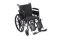 Lightweight Wheelchair Full Arms Black 18" H17285