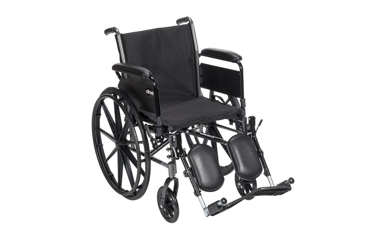 Lightweight Wheelchair Full Arms Black 18" H17285