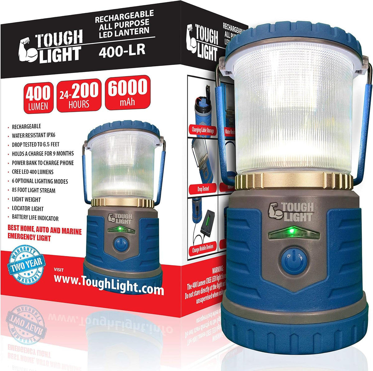 LED Rechargeable Lantern with Cell Phone Charger Y752