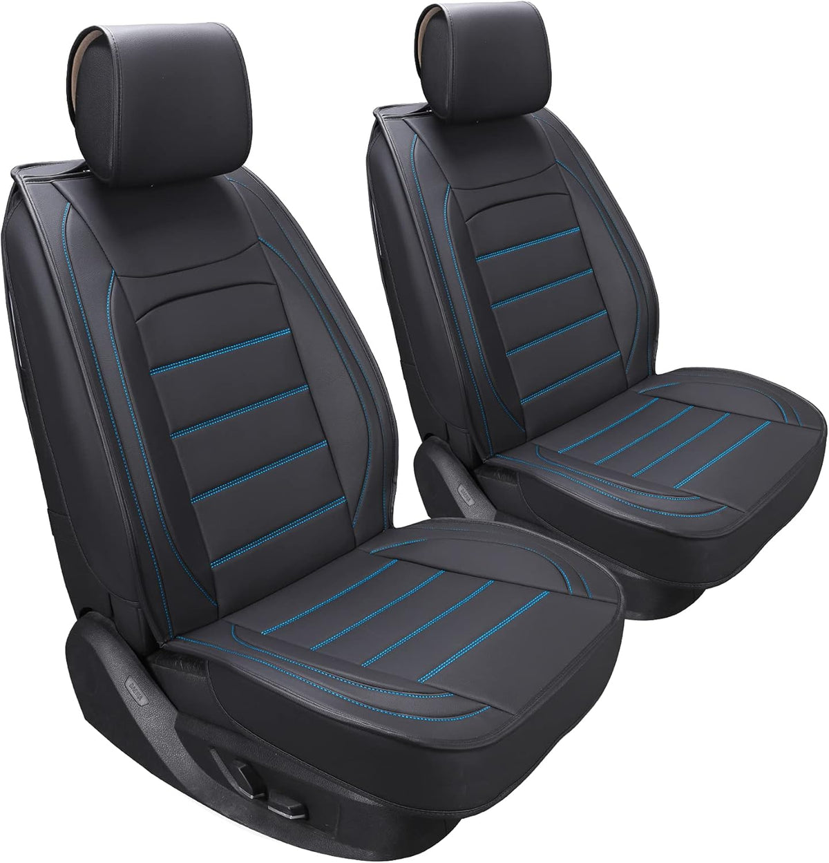 Gray 2Pcs Waterproof Leather Car Seat Covers M58946