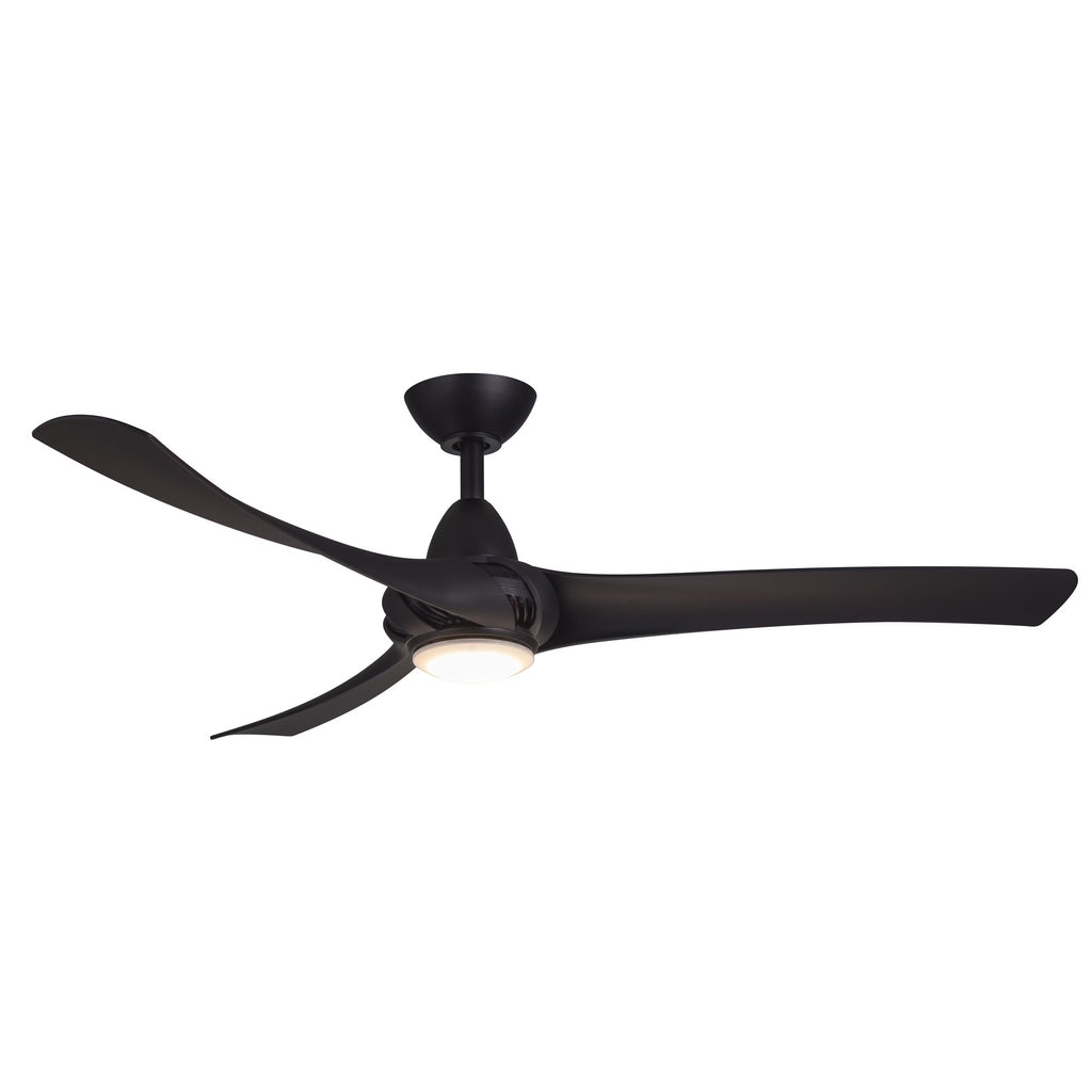 Matte Black LED Ceiling Fan with Remote Control T7171