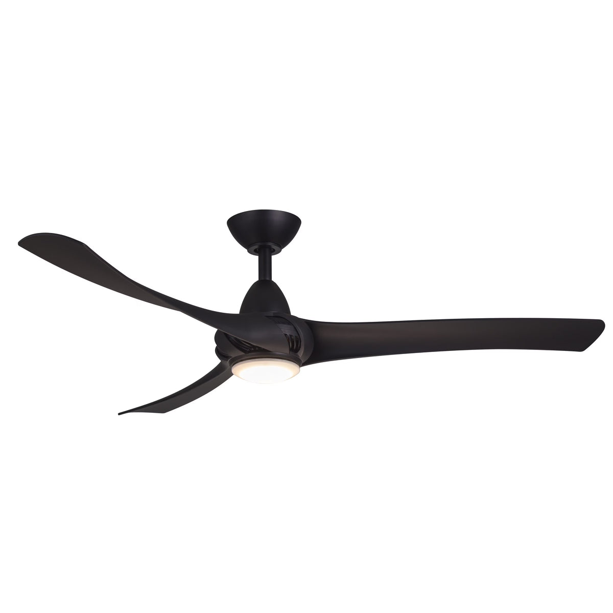 Matte Black LED Ceiling Fan with Remote Control T7171