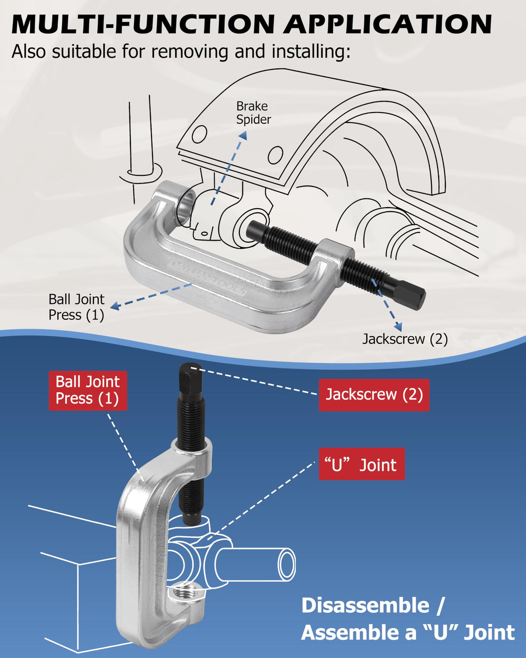 21 Pcs Ball Joint Press Service Kit T5490