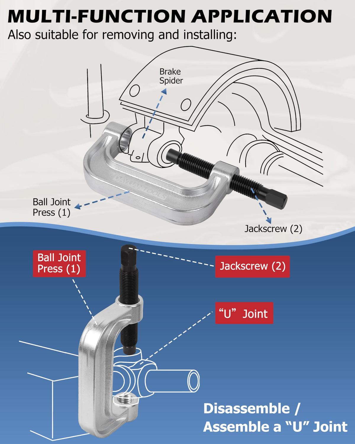 21 Pcs Ball Joint Press Service Kit T5490