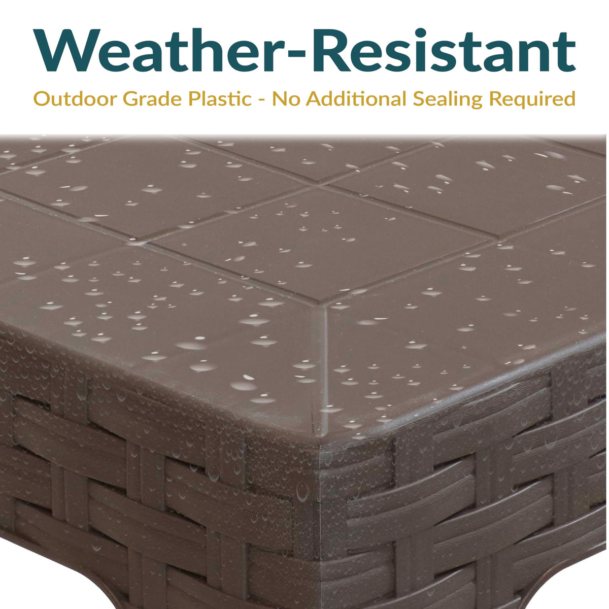 Brown Plastic Side Table Set of 2 Z873